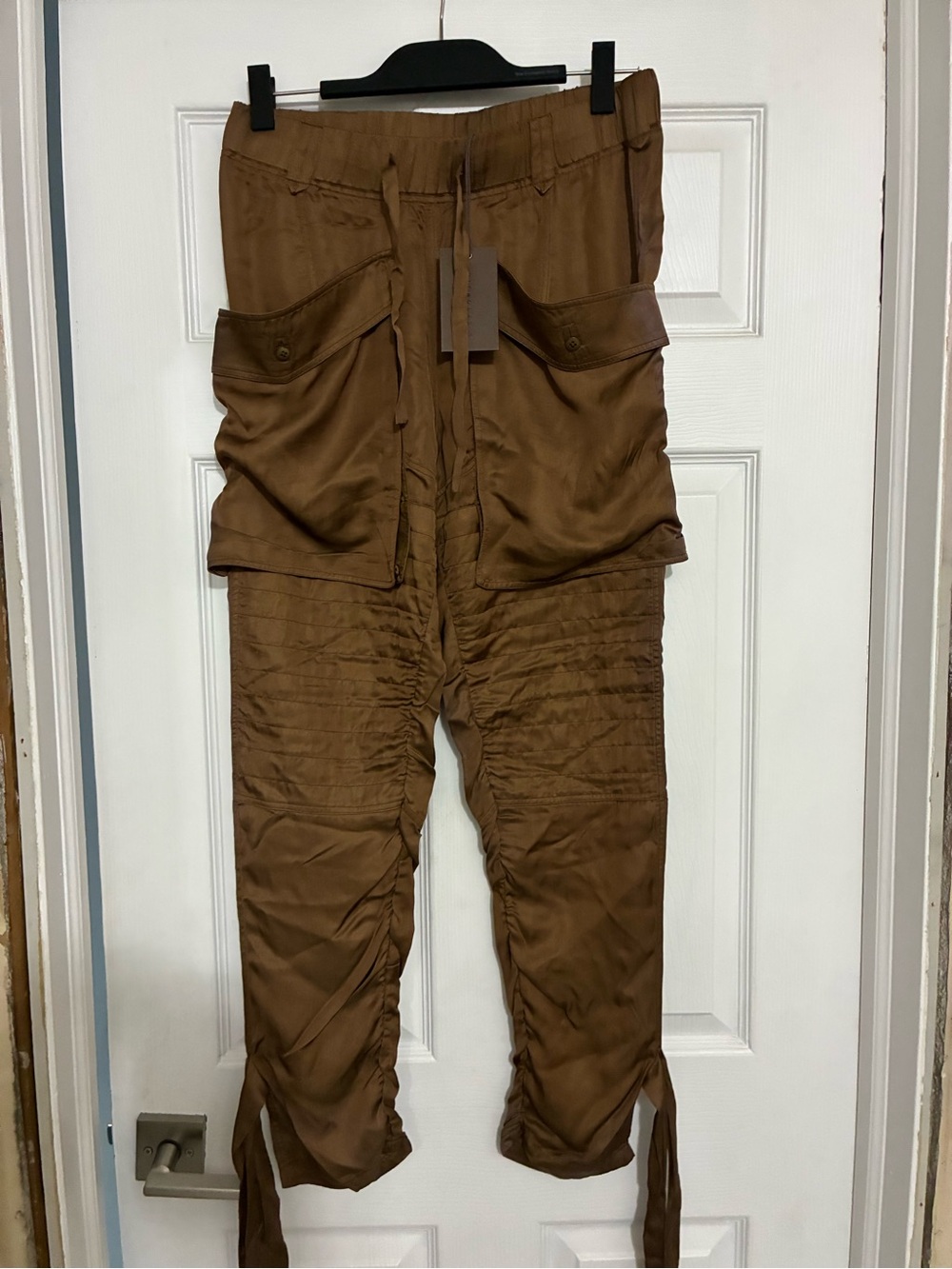 Nicholas K Brown Drawstring Cargo Joggers